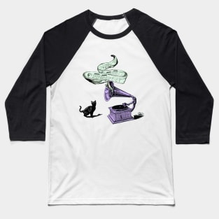 The cat and the song (violet) Baseball T-Shirt